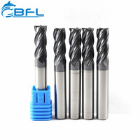 Fraise à queue carrée en carbure monobloc à 4 dents, revêtement TiAlN, HRC55, pour acier, acier inoxydable, acier allié, CNC, 14 mm