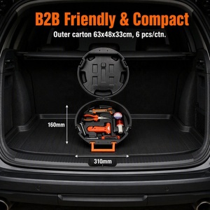 Kit de Emergencia para Auto de 14 Piezas, Juego de Herramientas de Seguridad con Cables de Arranque, Cuerda de Remolque y Cono de Advertencia Plegable - Product Image 5