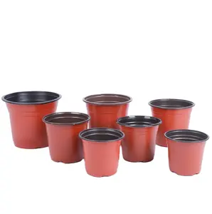 Hausgarten liefert mehrere Größen Kindergarten Sukkulenten Pflanzer Transplantation Double Color Durable Plastic Flower Pot