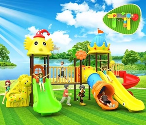 QiaoQiao-tobogán de plástico para niños, parque infantil al aire libre, equipo de juegos al aire libre, tobogán <span class=keywords><strong>barato</strong></span>, 2023 - Product Image 3