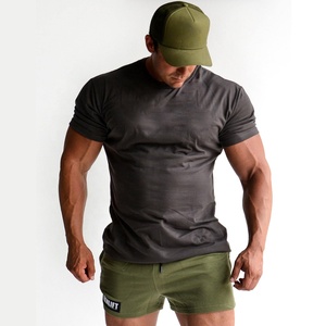 T-shirt basique à col rond pour homme PIHA SPORTS, coupe ample, manches courtes, épaules tombantes, 100% coton jersey, décontracté, séchage rapide - Product Image 1