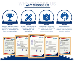 מכונת קרח קובייה צריכה נמוכה 45 ק "ג/24 שעות ניקוי אוטומטי קרח איתור מלא מכונת קרח מסחרי למכירה - Product Image 6