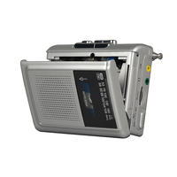 Radio cassette portable rétro AM FM, enregistreur de cassette, lecteur audio