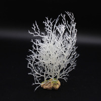Ornement de corail artificiel avec base en résine lestée, plantes marines en plastique simulées pour aquarium