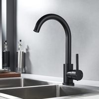 Robinet de cuisine doré, robinet d'évier de cuisine à levier unique avec bec pivotant et tuyaux, mitigeur monobloc de cuisine CURNEAL