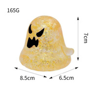 Jouet Squishy Classique en TPR à Paillettes Fantôme d'Halloween, à Remontée Lente, Anti-Stress et Anti-Anxiété, Sensible à la Pression, Vente en Gros depuis l'Entrepôt des États-Unis