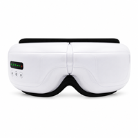 Masque de massage oculaire à pression d'air, chauffant et vibrant avec musique, rechargeable par USB-C, marque privée JY008