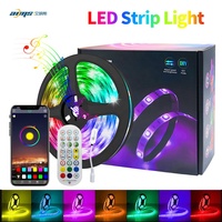 Offre Spéciale TV LED bande de rétroéclairage Flexible RGB changement de couleur 60LEDs/m 12V musique synchronisation IR24 touches télécommande APP contrôleur découpable
