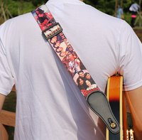 Bracelet en cuir Melody Guitare folk Guitare acoustique Personnalité La sangle de guitare peut être élargie 100 mixte