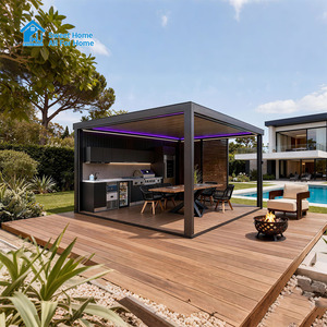 Pergola in Alluminio per Tutte le Stagioni Sweet Home con Tetto a Lamelle Regolabili, Gazebo Impermeabile da Esterno per Patio e Giardino, Protezione Solare - Product Image 4