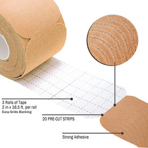 BLUENJOY Totalmente Certificado de alta calidad de algodón impermeable hipoalergénico precortado Kinesiología Kynesio <span class=keywords><strong>Kine</strong></span> SiO Sports Muscle Tape - Product Image 2