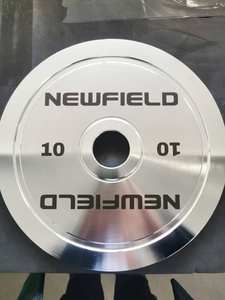 แผ่นเหล็กยกน้ำหนักชุบโครเมี่ยมปรับเทียบกันชนเพื่อฝึกความแข็งแรง-กก./ปอนด์แผ่นบาร์เบลแผ่น - Product Image 3