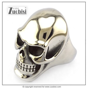 Anillo de Acero Inoxidable 316L de Alta Resistencia y Pulido Brillante Zuobisi, con Parte Trasera Sólida, Estilo Punk para Hombres Motociclistas - Product Image 3