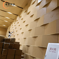 Panneaux muraux acoustiques ignifuges modernes, réduction du bruit de 80 %, utilisation extérieure, placage bois micro-perforé pour salon et chambre