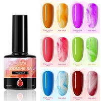 Gel de manucure effet marbré et aquarelle 8ml, colle à ongles effet blooming, encre multi-couleurs pour ongles, gel de manucure effet fumé