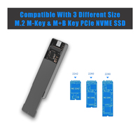 Boîtier M.2 Nvme Ssd 10gbps Usb C Usb3.1 Support de disque dur 2280/ 2230/ 2242/ 2260 Ssd boîtier de disque dur externe