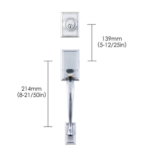 2025 phong cách Châu Âu nội thất cửa xử lý khóa thép đơn giản Thiết kế cho biệt thự khách sạn phòng họp cửa gỗ khóa xi lanh - Product Image 3
