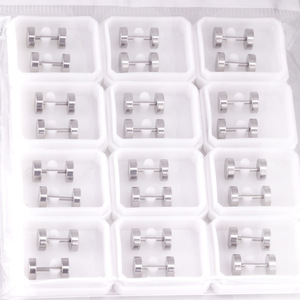 Pendientes unisex de aleación de zinc con diseño geométrico de 16 mm para regalo, joyería de moda para piercing. - Product Image 4