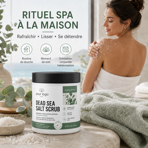 Exfoliante corporal 4 en 1 Private Labe: exfolia, limpia, nutre e hidrata. Sin parabenos, sin sulfatos. Exfoliante de sal del Mar Muerto con eucalipto. - Product Image 6