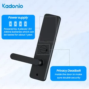 Kadonio قفل باب ذكي بمستشعر تحديد ترددات الراديو بتصميم مشبك كهربائي محمول لاسلكي من بسعر رخيص TTLock ببطاقة للفنادق