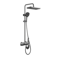 Système de douche pluie en laiton, mitigeur chaud/froid à poignée unique, garantie 5 ans, ensemble de robinetterie de douche pour salle de bain, OEM ODM Vente en gros