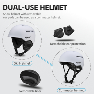 Casco de esquí portátil con logotipo personalizado para nieve, casco de esquí portátil con características de diseñador para deportes de invierno, venta al por mayor, equipo de esquí - Product Image 4