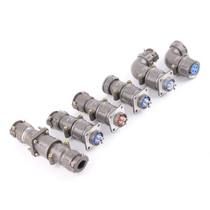 CSP P20 Elbow Aviation Connector 9 Pin Threaded <b>Plug</b> Socket <b>Adapter</b> - Product Image 5