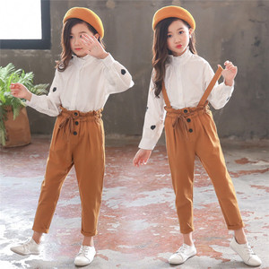 Vêtements pour enfants de la marque Distributor Maxi White School Turkey Shirts Factories et leggings à ceinture pour filles Guangzhou - Product Image 2