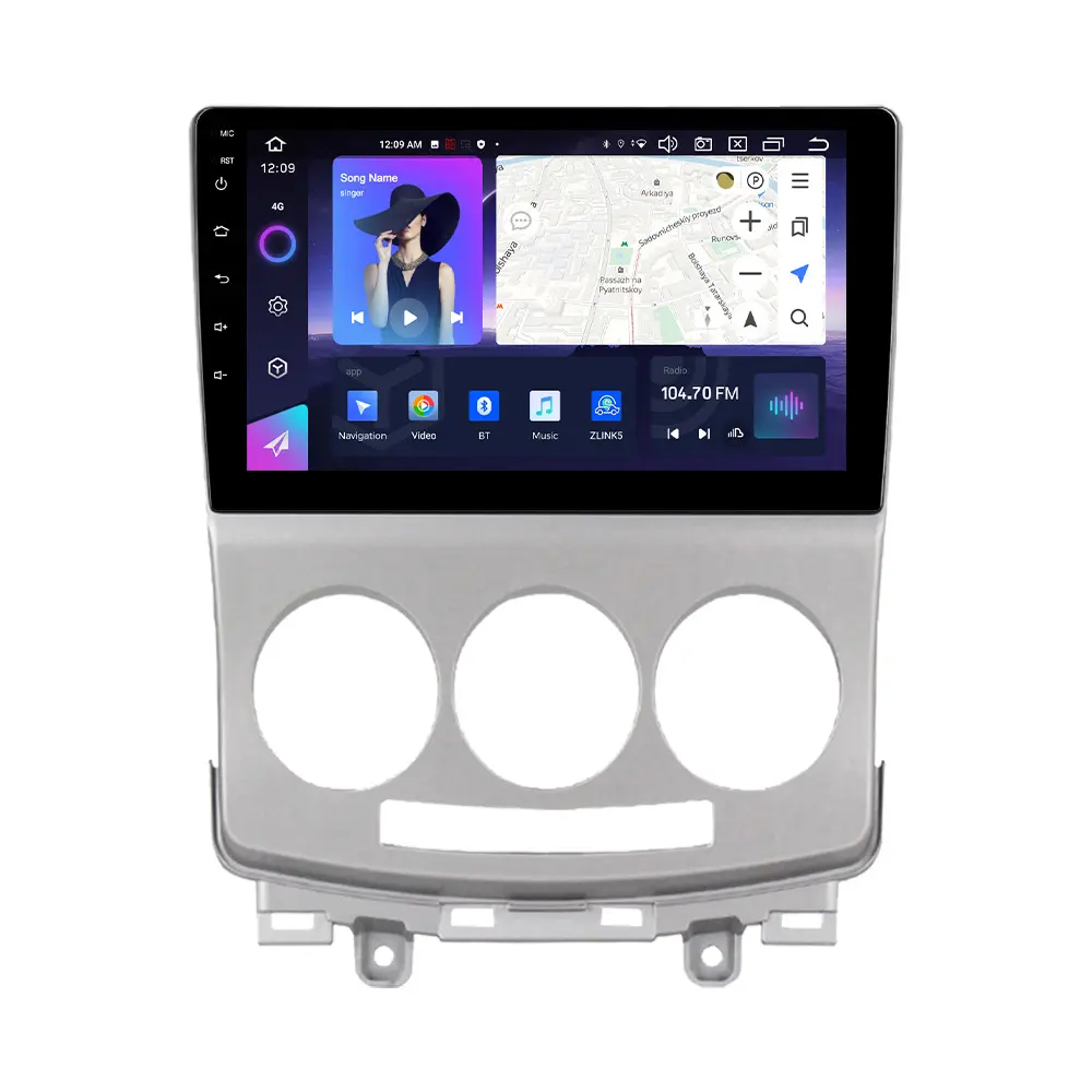 NaviFly NF QLED screen Newest Android 8 core 8+256GB car GPS System for Mazda 5 2005-2010 with DSP GPS BT