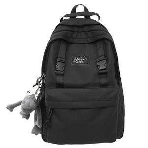Japanese Solid Color Campus <b>Backpack</b> - Minimalist Style - Product Image 3