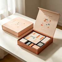 Coffret Cadeau de Jeu de Société Éducatif Montessori Personnalisé en Forme de Puzzle Culturel, Emballage en Carton Coloré pour Jeux
