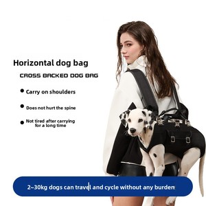 Tas Ransel Anjing Outdoor Cross Back Portabel untuk Perjalanan & Berkendara dengan Anjing, Dapat Digunakan Sepanjang Musim - Product Image 3