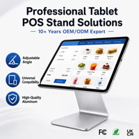 Support de tablette professionnel en aluminium pour point de vente, solutions universelles à angle réglable pour système de caisse enregistreuse