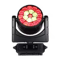 Foco Móvil Exterior LED Bee-eye con Zoom y Wash Beam, Impermeable IP65, 19x40W RGBW 4 en 1, Luces LED de Lavado con Zoom 7x60W RGBW