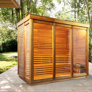 Sauna extérieur <span class=keywords><strong>plat</strong></span> traditionnel finlandais en cèdre avec chauffage - Product Image 6