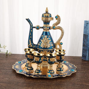 Nuevo set de vino con piedras preciosas 2026, set de adornos para vitrina de vinos, set de vino europeo de alta gama para el hogar, set de vino de metal de lujo - Product Image 4