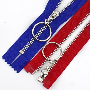 Cho deepeel za068 3 #70cm duy nhất mở-kết thúc dây kéo kim loại cho may quần áo sửa chữa phụ kiện với bạc răng sửa chữa quần áo - Product Image 5