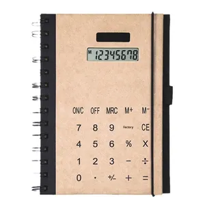 Kraft Spiral Elastic Band Notebook <strong>with</strong> <strong>Solar</strong> Energy <strong>Calculator</strong> and Pen Sublimation Sticky <strong>Notes</strong> Exercise <strong>Book</strong> for Office - Product Image 5