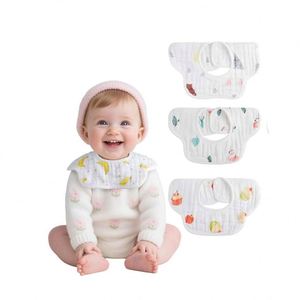 Baberos para Bebé con Cierre de Botón, 100% Algodón, Ecológicos y Lavables para Bebés y Niños Pequeños - Product Image 1