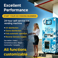 Máquina Expendedora de Hielo en Bolsas Totalmente Automática, Certificada por CE y ETL, para Gasolineras y Parques Comerciales, con Agua de Ósmosis Inversa