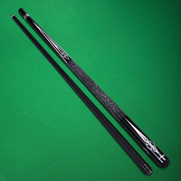 Tongkat Biliar Teknologi Hitam Presisi Tinggi Grosir Pabrik, Ujung 10mm 11.5mm 13mm, 1/2 Split, Khusus Snooker