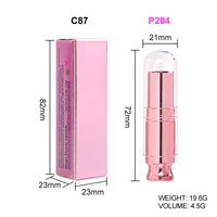 FATAZEN Rouge à lèvres vegan imperméable sans cruauté, transparent, hydratant, cristal, rouge à lèvres personnalisé avec des fleurs