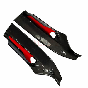 Prepreg seco de fibra de carbono <span class=keywords><strong>488</strong></span> lado faldas extensión con Winglet para <span class=keywords><strong>Ferrari</strong></span> <span class=keywords><strong>488</strong></span> GTB Coupe 2-La puerta 15-18 - Product Image 1