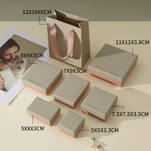 Caixa de Presente de Joias de Luxo com LOGO Personalizado, Caixa de Armazenamento para Colares, Pingentes, Anéis e Pulseiras, Conjunto de Embalagem de Papelão para Joias - Product Image 6