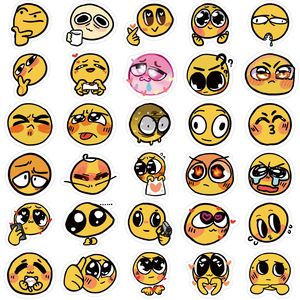60 PS OT repetir bonito emoticono de dibujos animados amarillo divertido broma pegatina <span class=keywords><strong>meme</strong></span> - Product Image 5