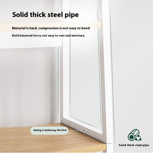 Estantería de múltiples capas simple nórdica <span class=keywords><strong>blanca</strong></span> para sala de estar, dormitorio, Internet, famoso estante de pared de pie para habitación - Product Image 2