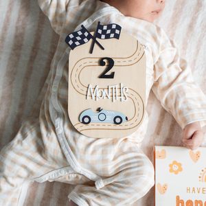 Segnapasso Mensile per Neonati, Cartello Bimbi, Accessori per Fotografia Neonatale, Doppio Lato - Product Image 2