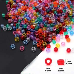 1000 pièces <span class=keywords><strong>perles</strong></span> de poney 6x9mm pour collier bracelet d'amitié faisant des <span class=keywords><strong>perles</strong></span> de cheveux pour <span class=keywords><strong>tresses</strong></span> grand trou <span class=keywords><strong>perles</strong></span> - Product Image 3