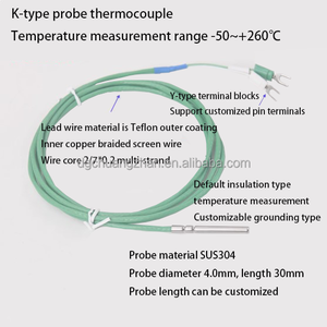 K-loại đơn giản probe cặp nhiệt điện cố định chủ đề thép không gỉ nhiệt độ cảm biến dây que dụng cụ điện sản phẩm - Product Image 3