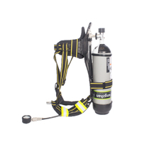 Appareil respiratoire autonome à pression positive CCS MED 6L RHZK6/30 SCBA en acier inoxydable 30Mpa 55-60min pour la lutte contre les incendies
